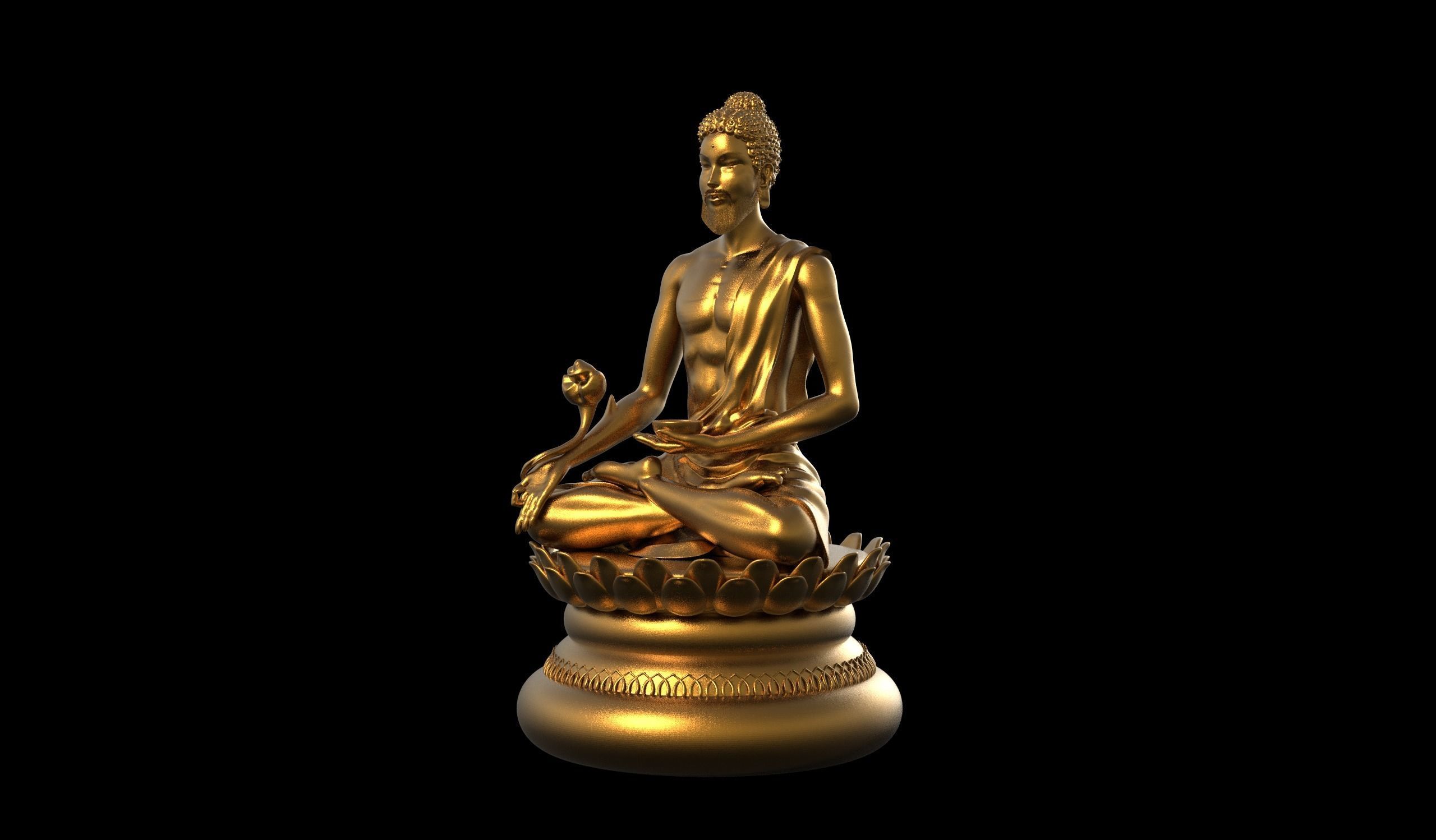 Gautama Buddha 3D model_2