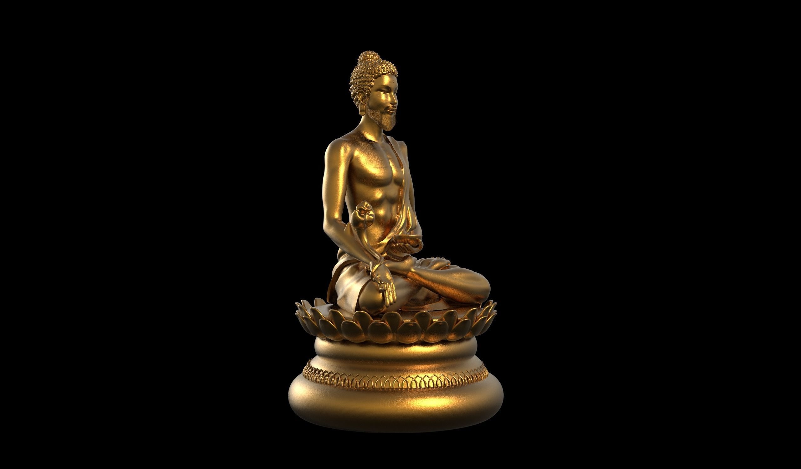 Gautama Buddha 3D model_3