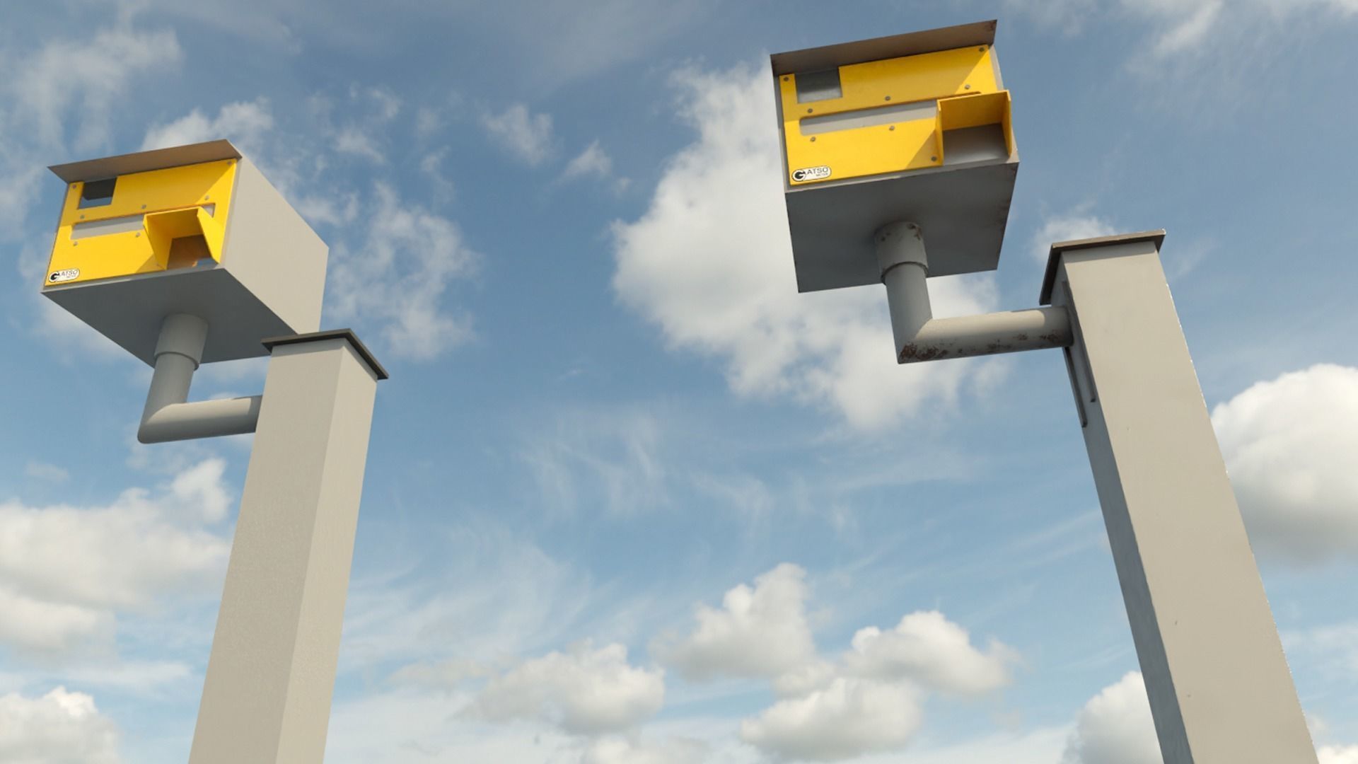 UK speed Camera Low-poly 3D model_1
