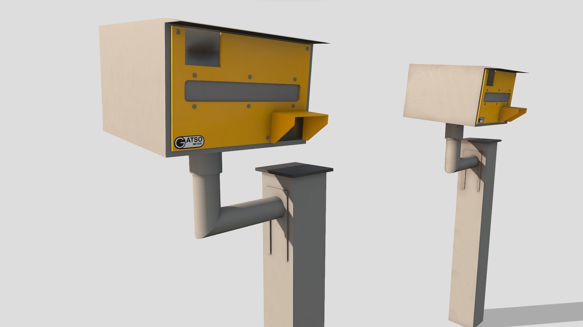 UK speed Camera Low-poly 3D model_6