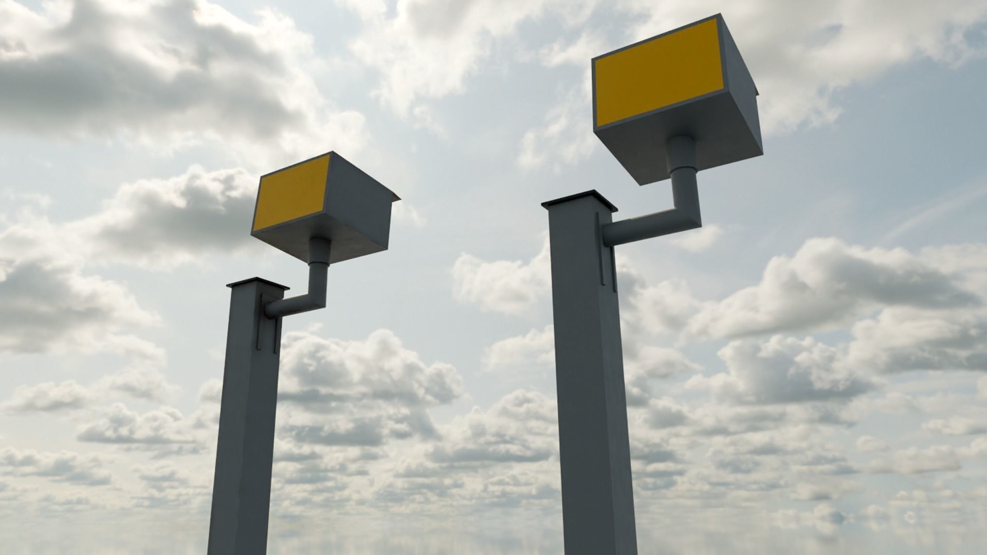 UK speed Camera Low-poly 3D model_4