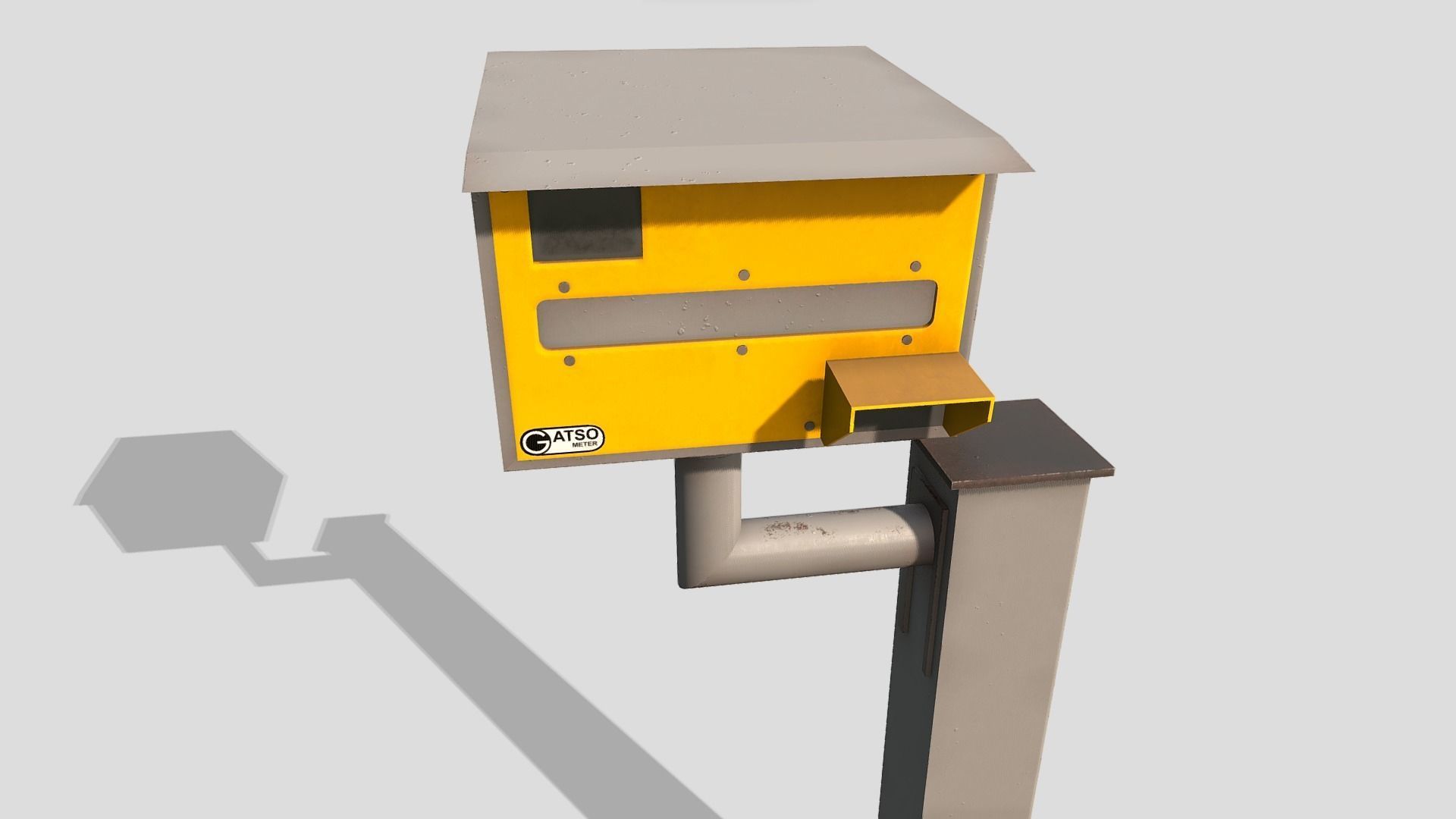 UK speed Camera Low-poly 3D model_11