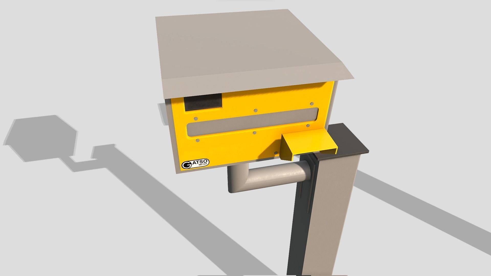 UK speed Camera Low-poly 3D model_12