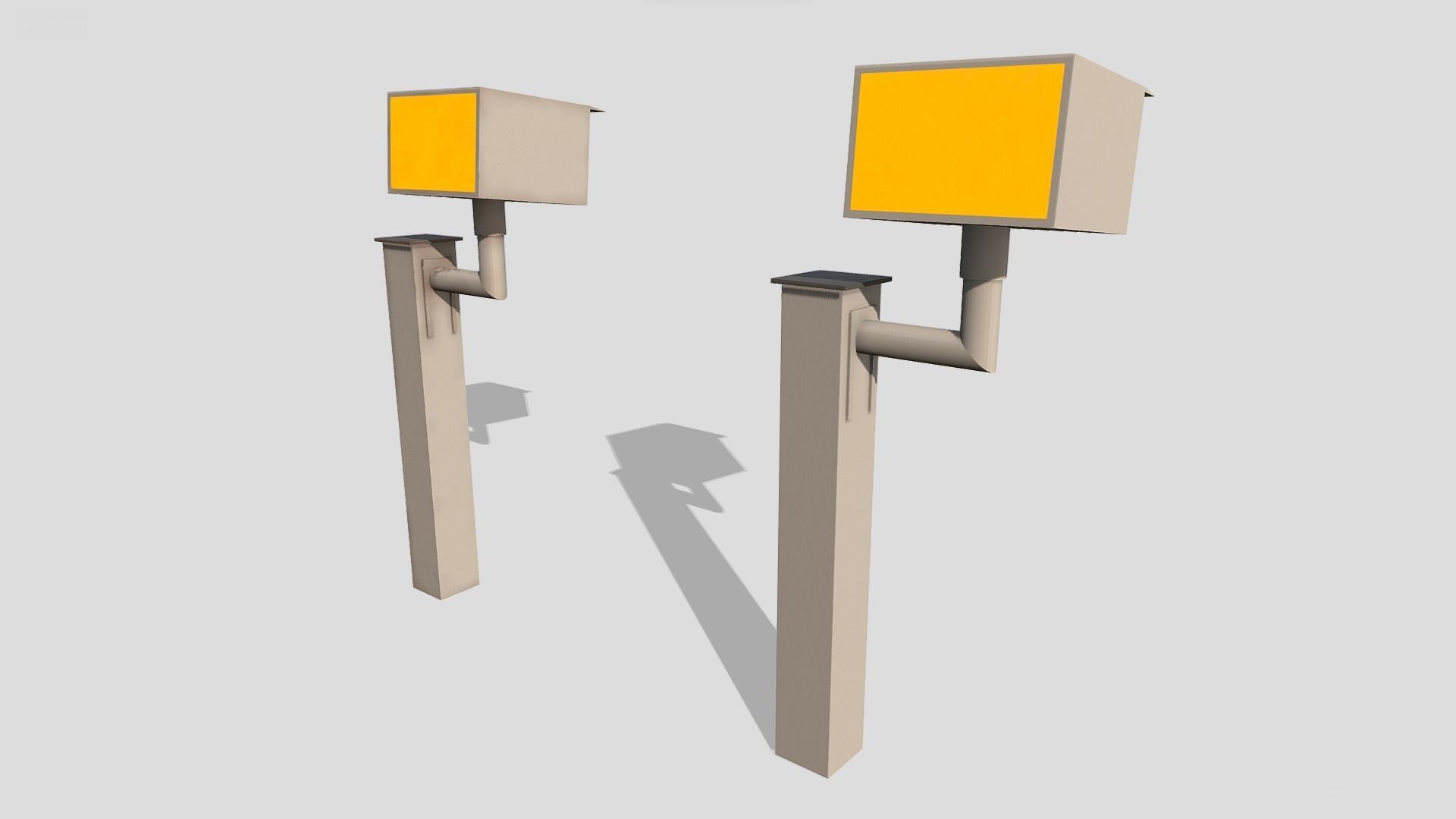 UK speed Camera Low-poly 3D model_9
