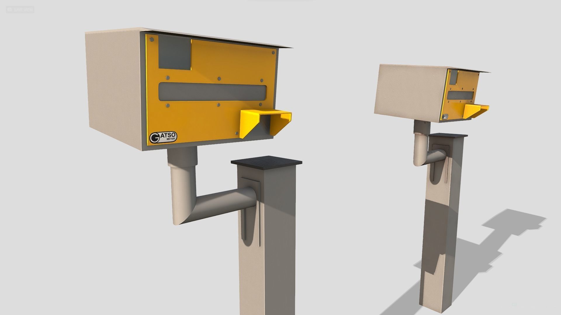 UK speed Camera Low-poly 3D model_7