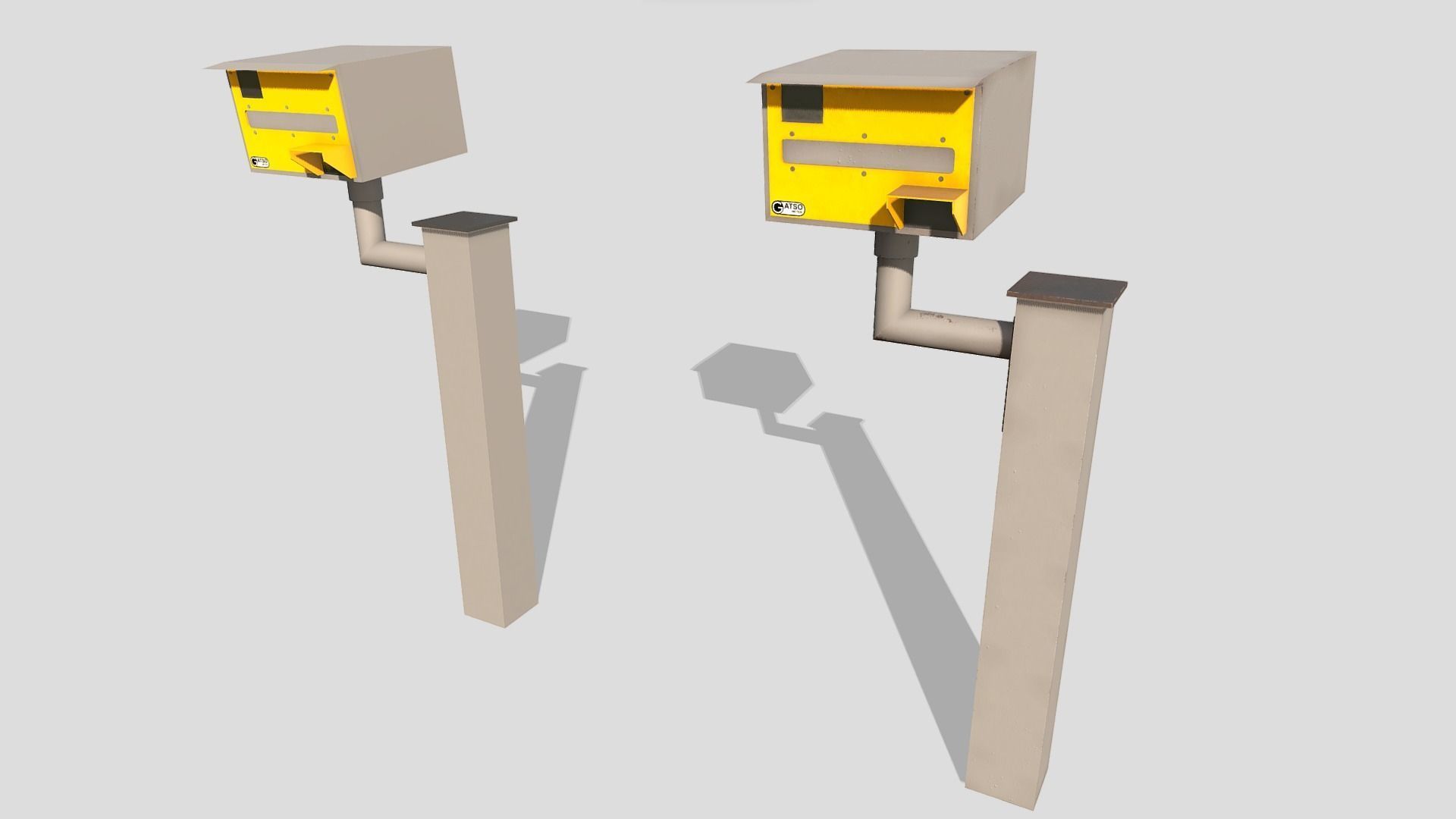 UK speed Camera Low-poly 3D model_10