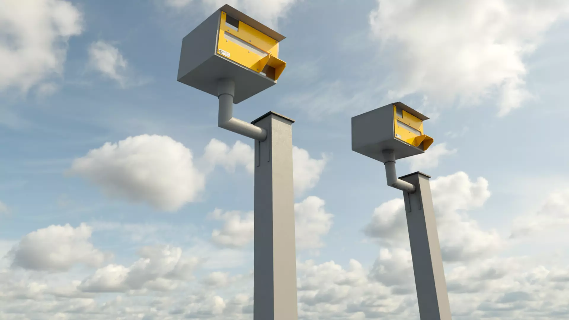 UK speed Camera Low-poly 3D model_0