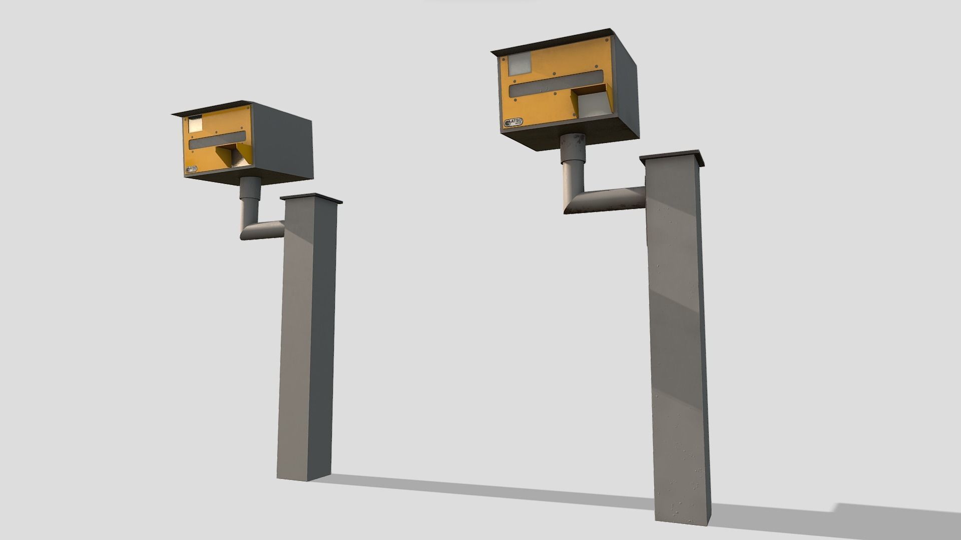UK speed Camera Low-poly 3D model_8