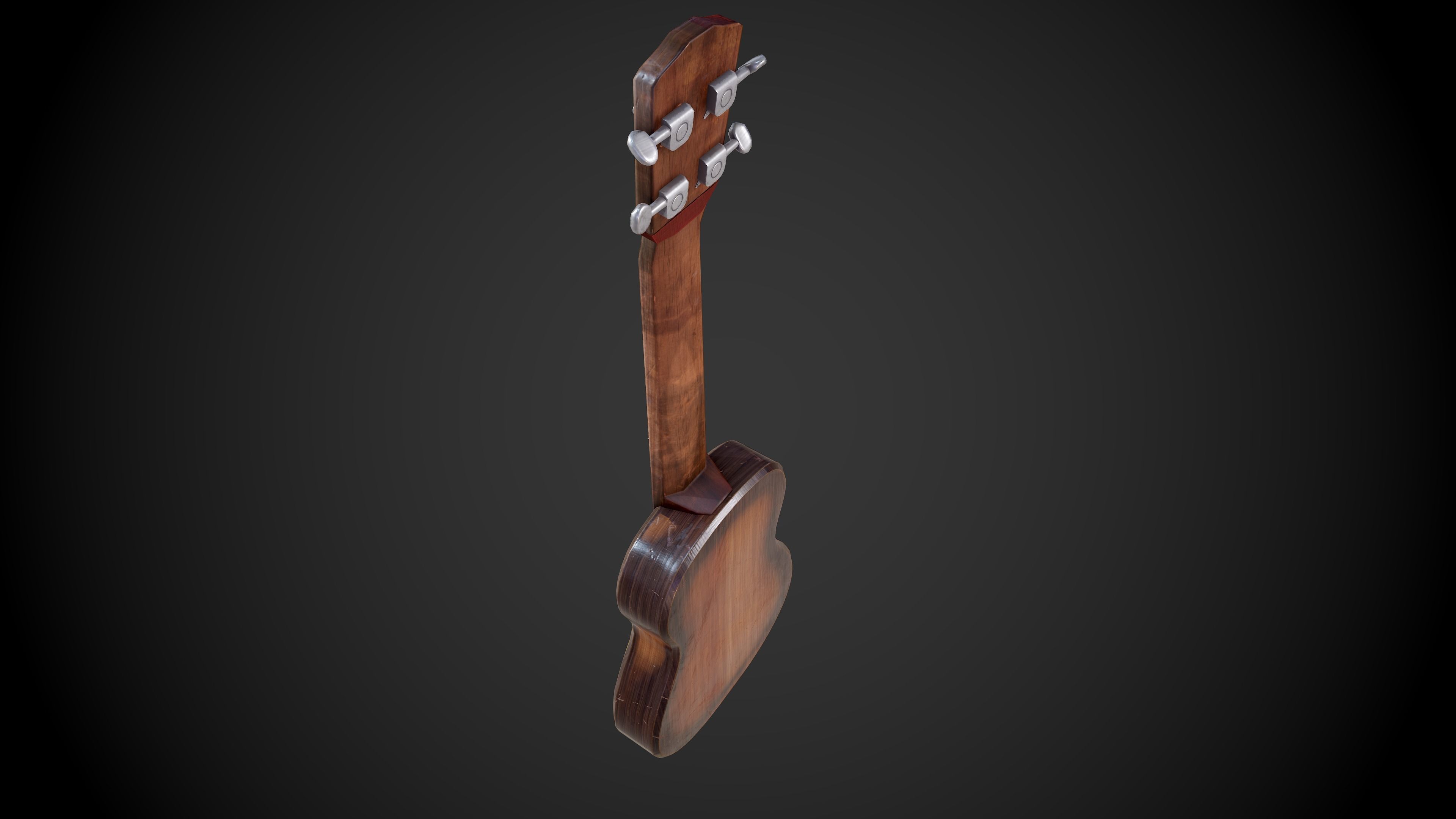 Ukulele Low-poly 3D model_10