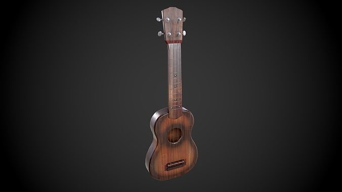 Ukulele Low-poly 3D model