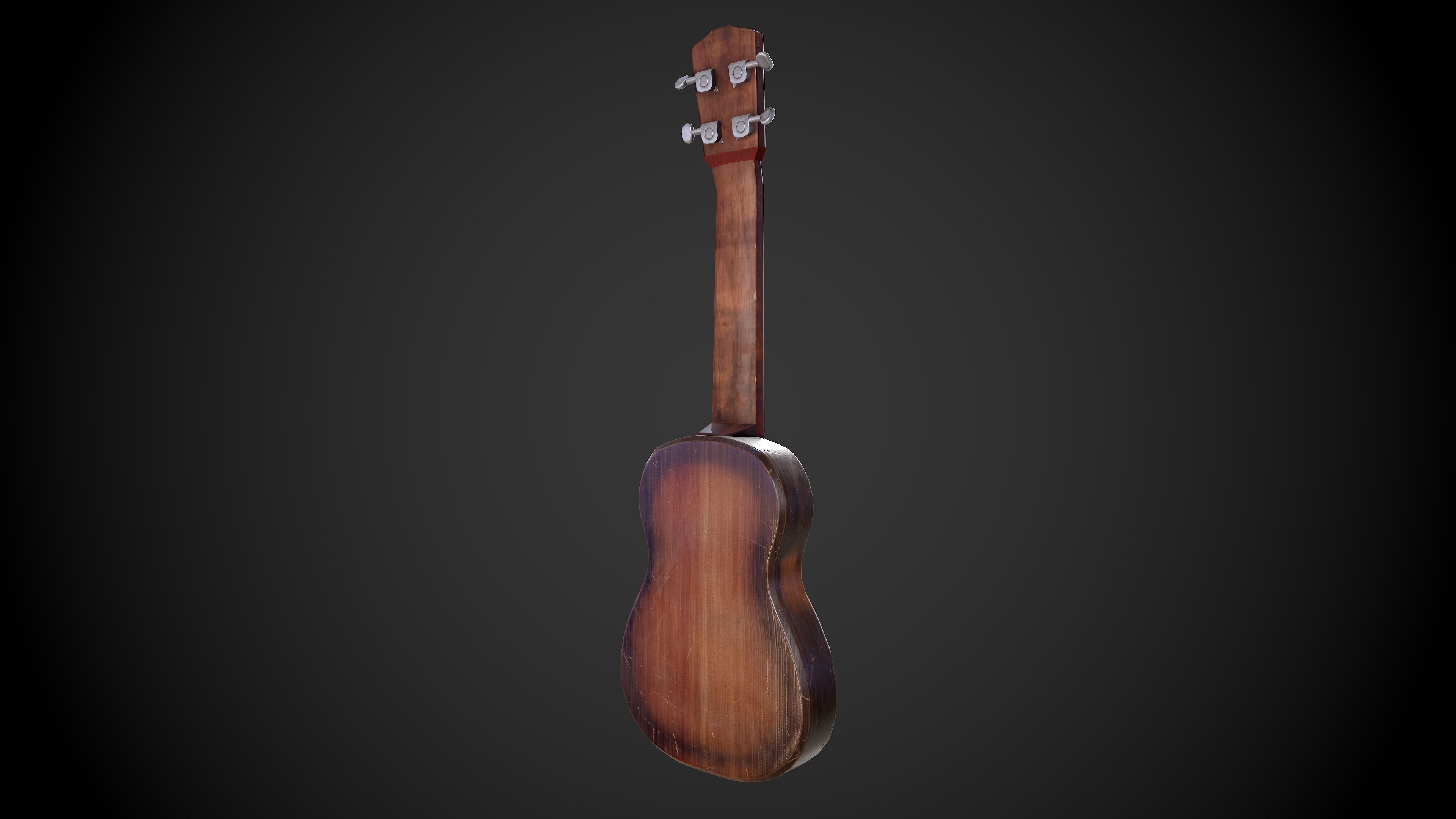 Ukulele Low-poly 3D model_8