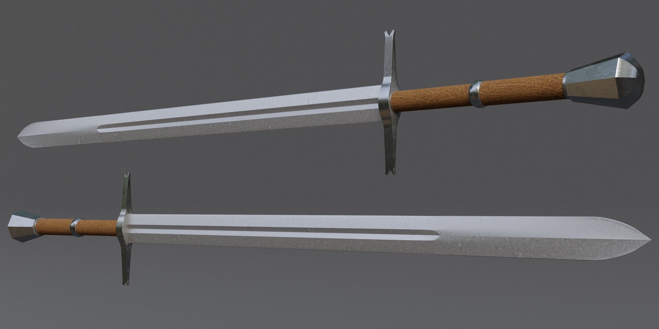 Medieval Sword Pack Low-poly 3D model_4