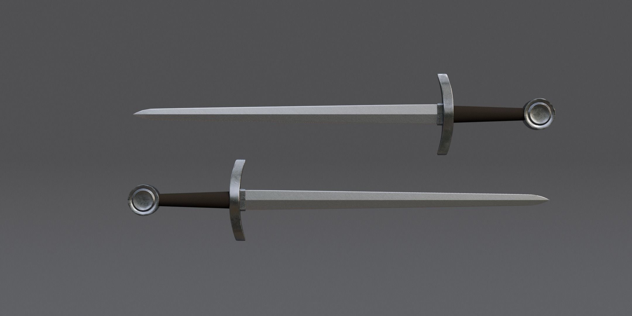 Medieval Sword Pack Low-poly 3D model_3
