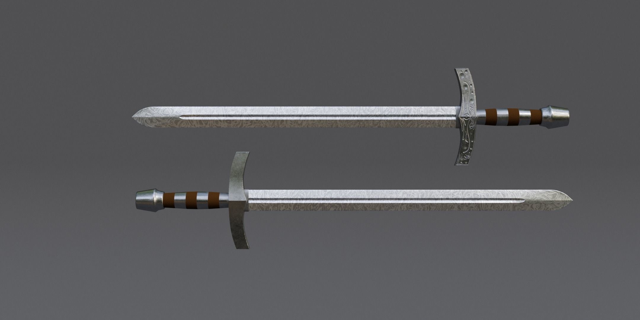 Medieval Sword Pack Low-poly 3D model_9
