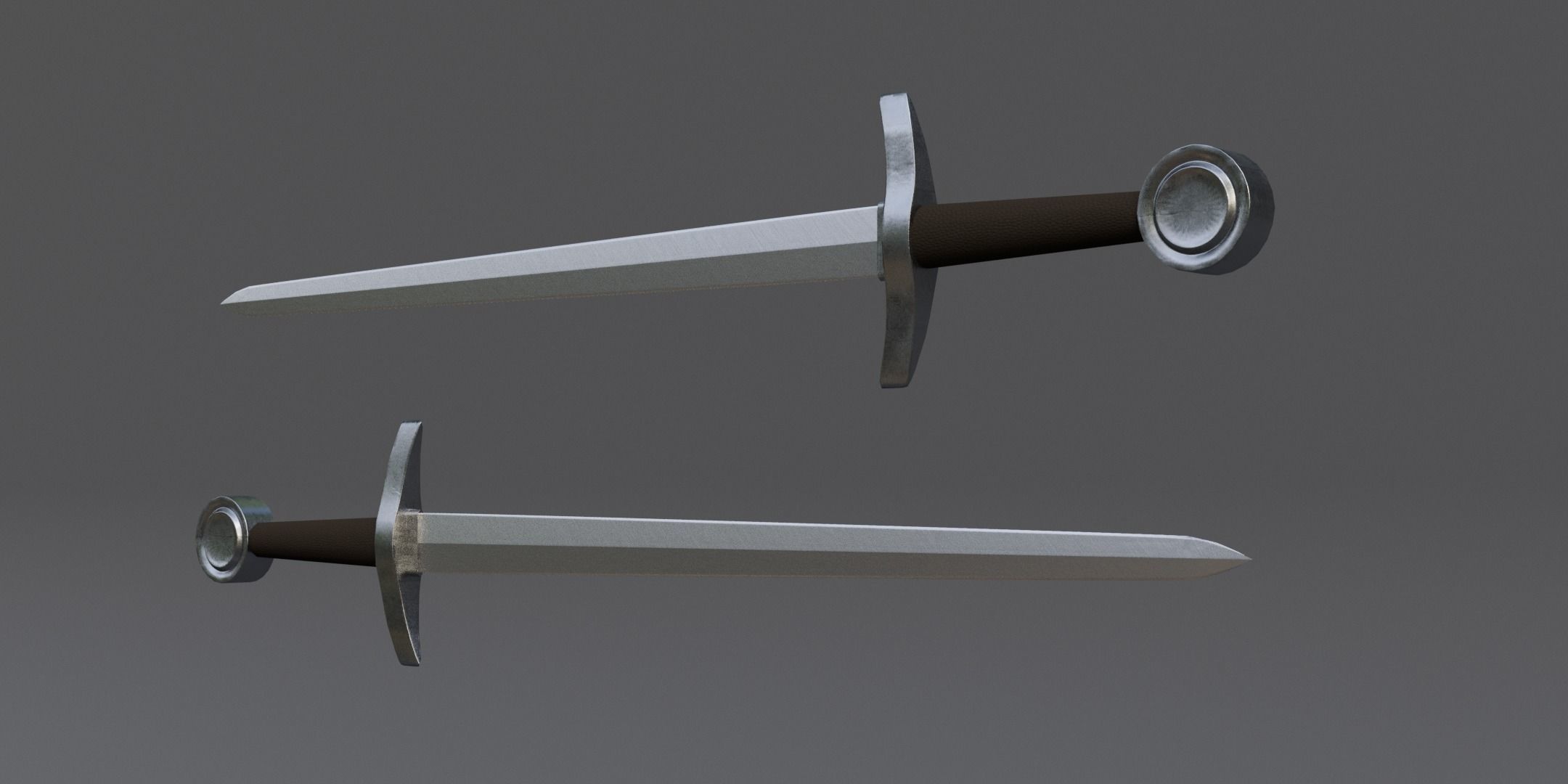 Medieval Sword Pack Low-poly 3D model_2