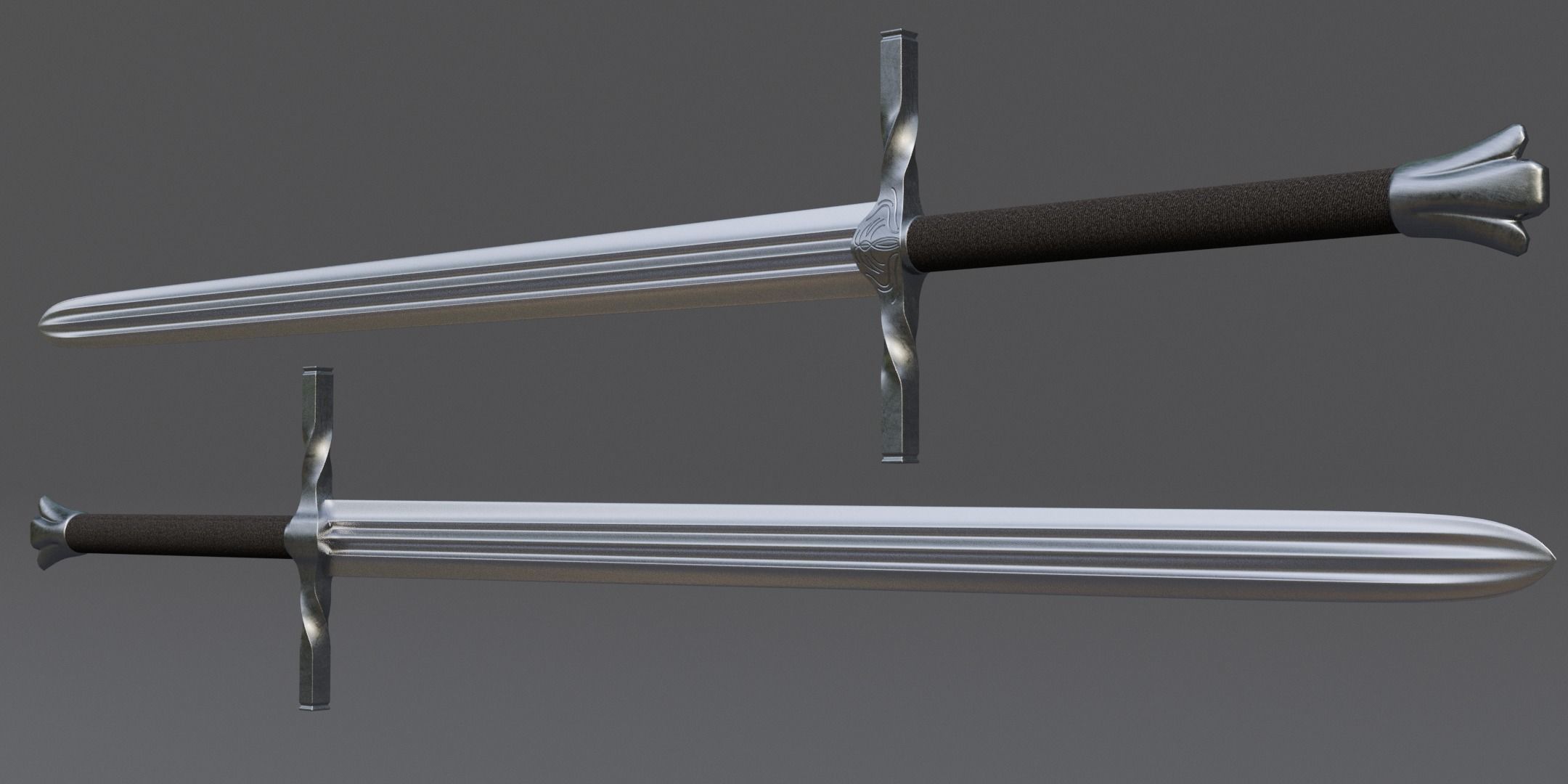 Medieval Sword Pack Low-poly 3D model_6