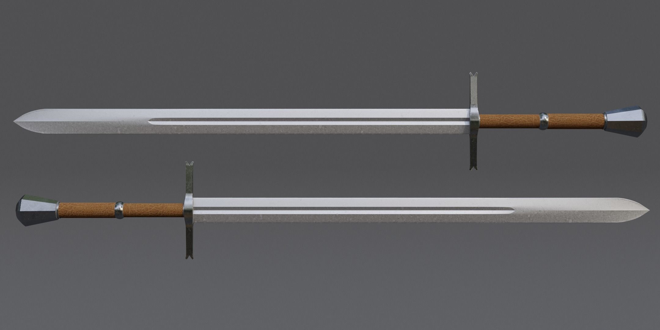 Medieval Sword Pack Low-poly 3D model_5
