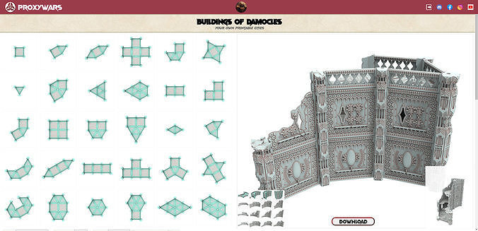 Damocles City Builder - Dark city of Myriam - Modular Buildings