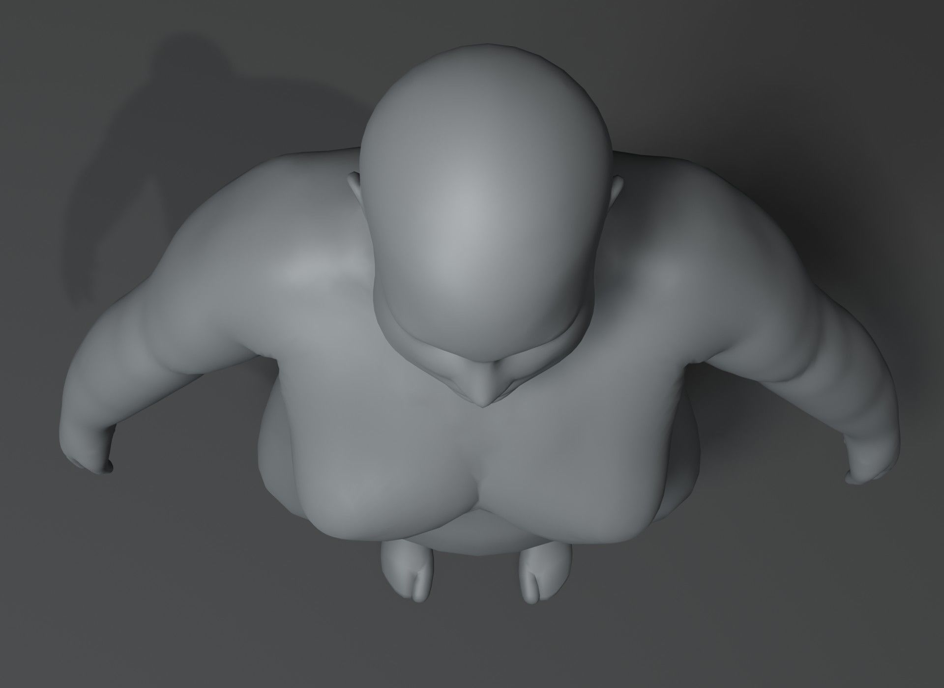 Female Body Fat Base Mesh 3D Model 20k Polygons Low-poly 3D model_14