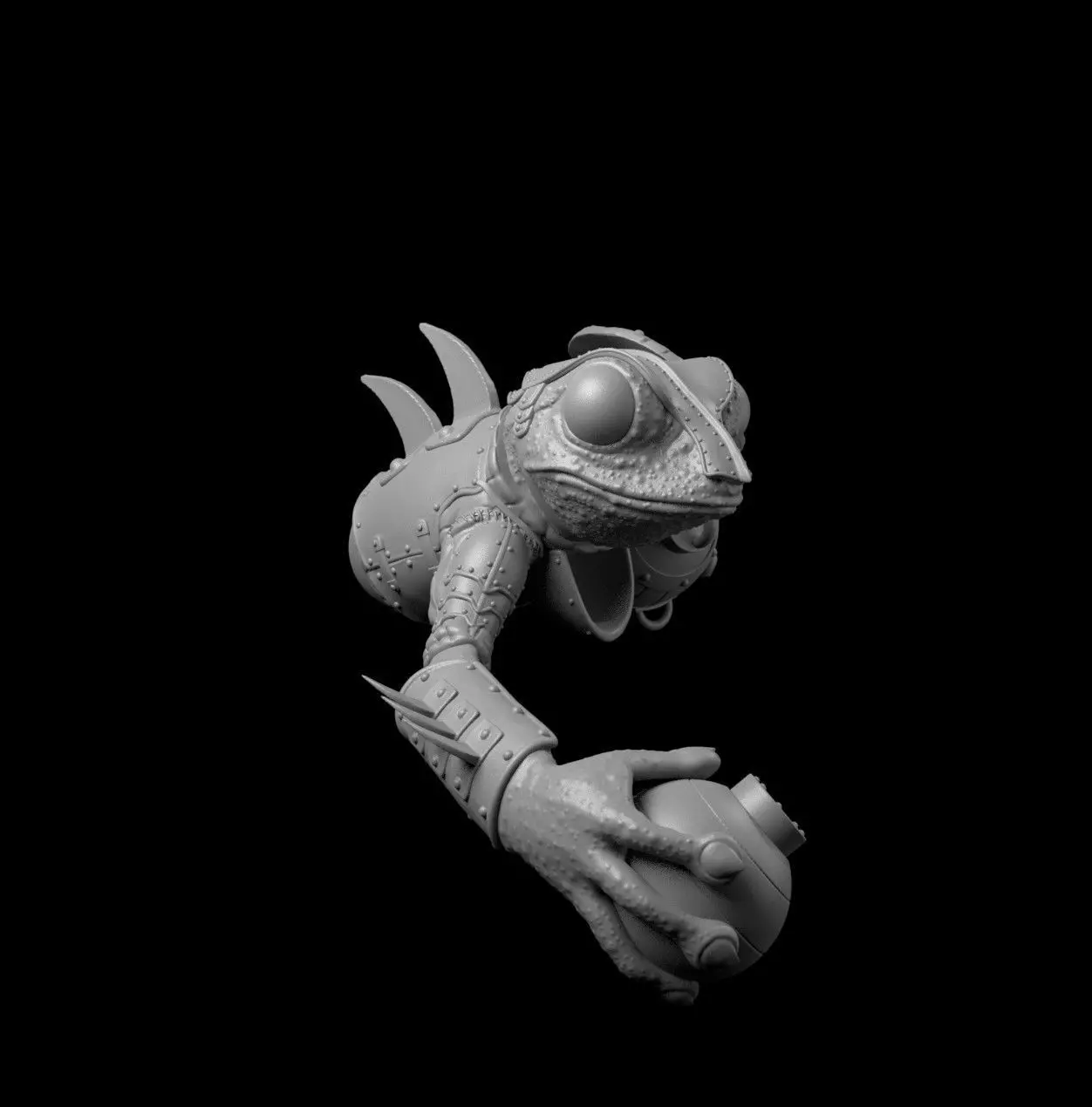Medieval Frog bust Free 3D print model