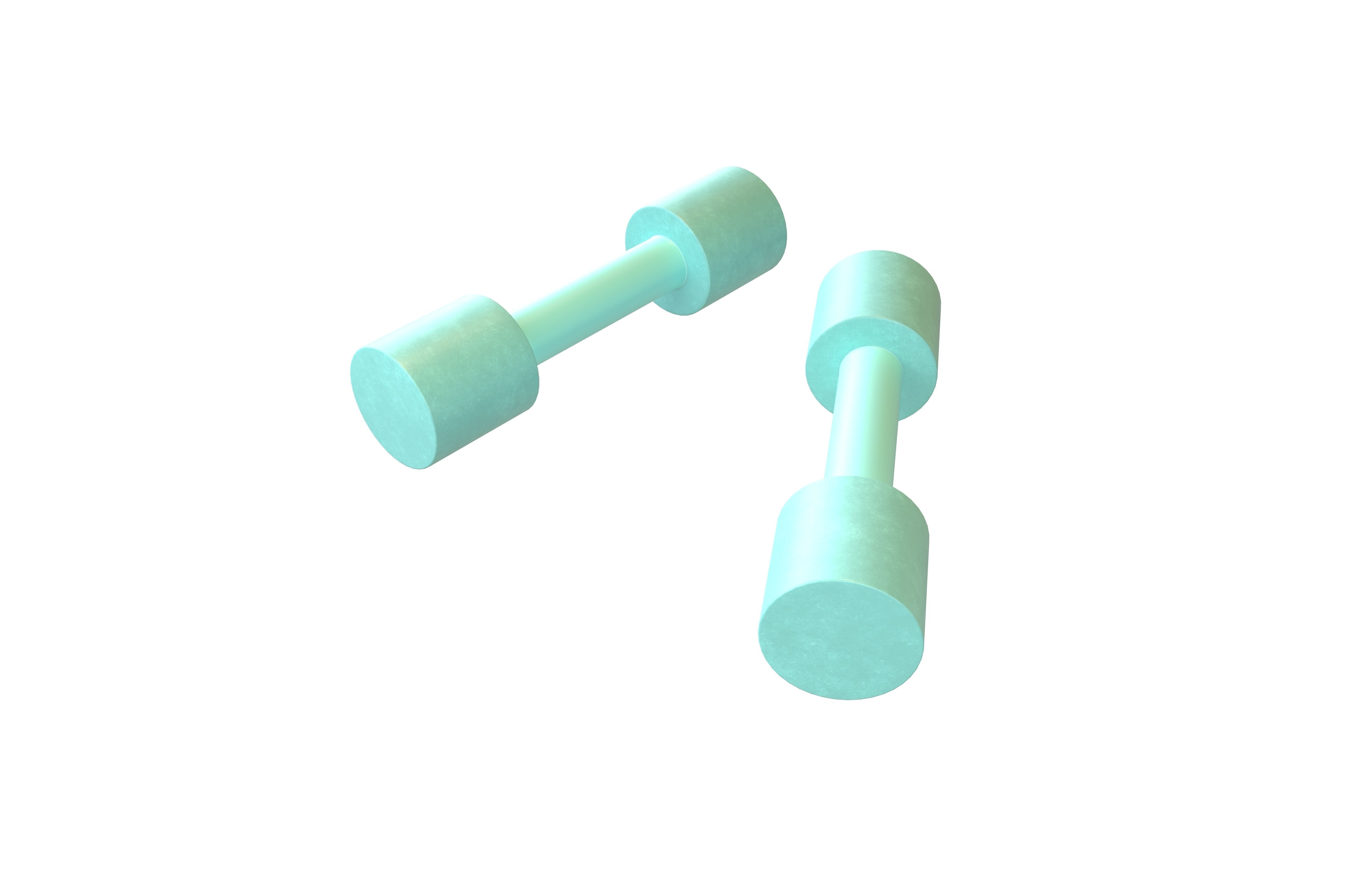 DumbBell v3 007 Low-poly 3D model_3