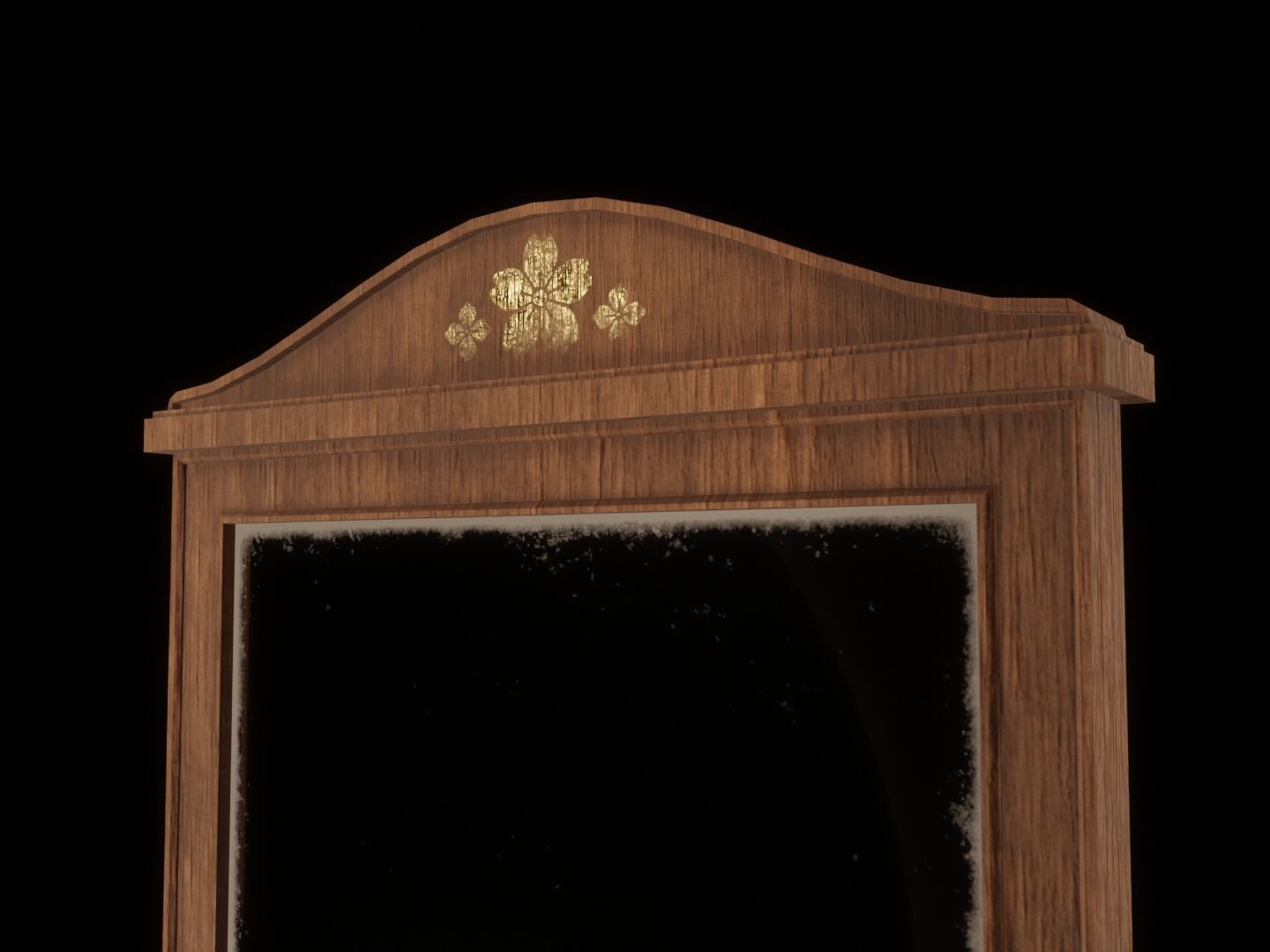 Old mirror Low-poly 3D model_6