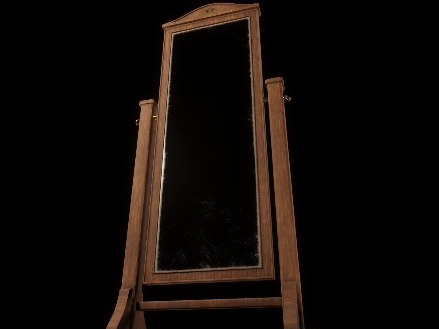 Old mirror Low-poly 3D model_1