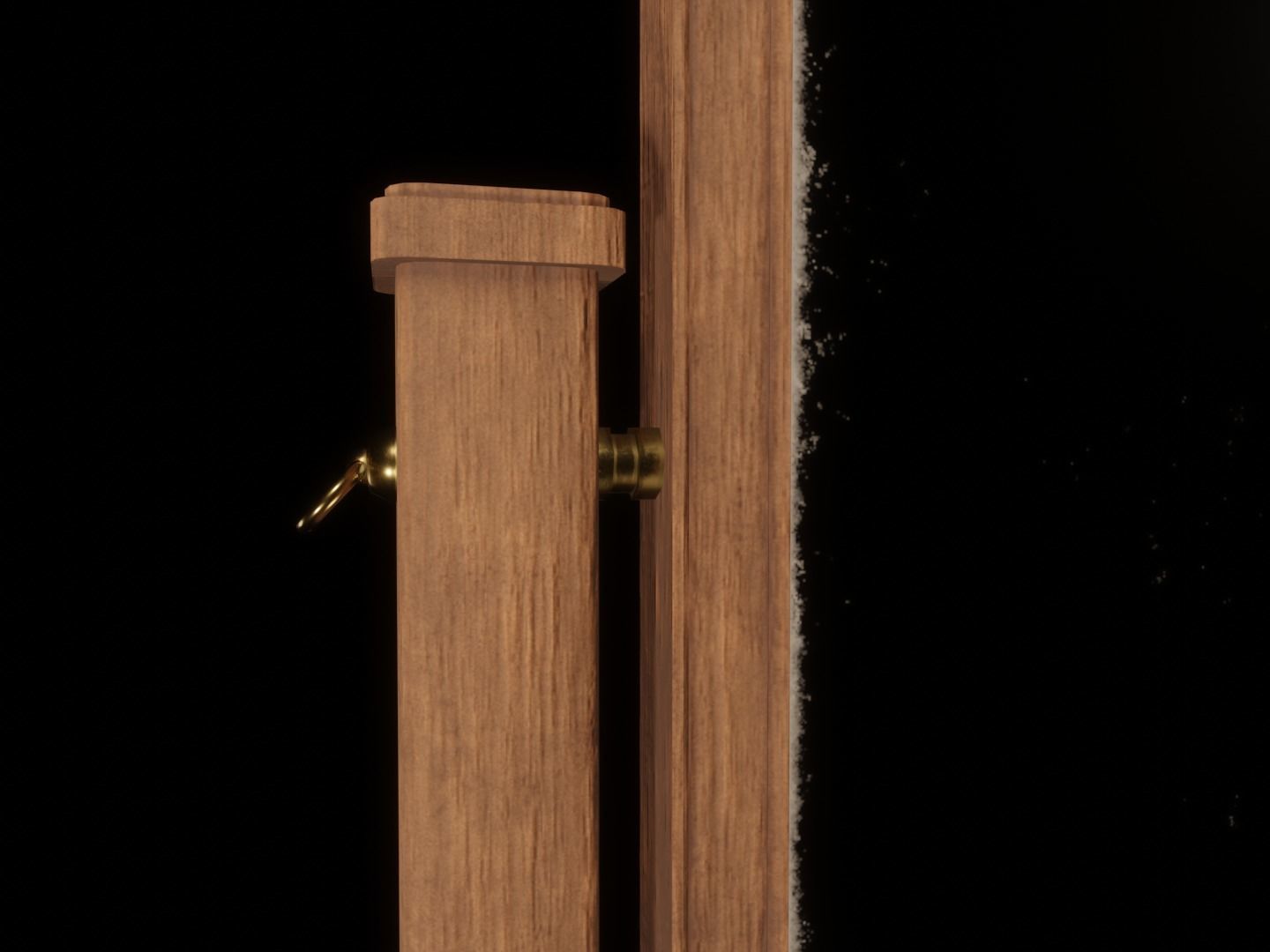 Old mirror Low-poly 3D model_5