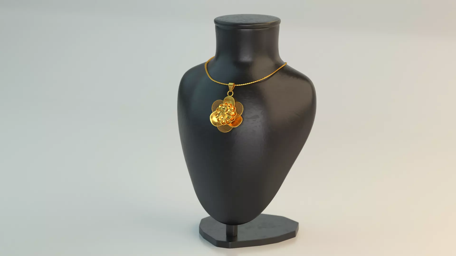Pendant with chain 3D model
