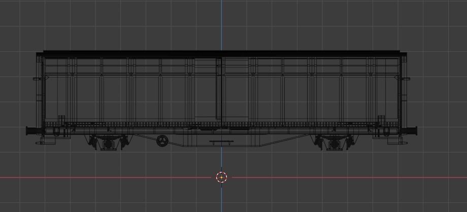 H0 1-87 scale Hbbins 306 freight car 3D print model_1