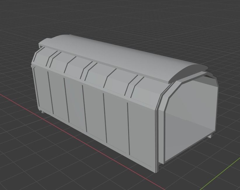 H0 1-87 scale Hbbins 306 freight car 3D print model_11