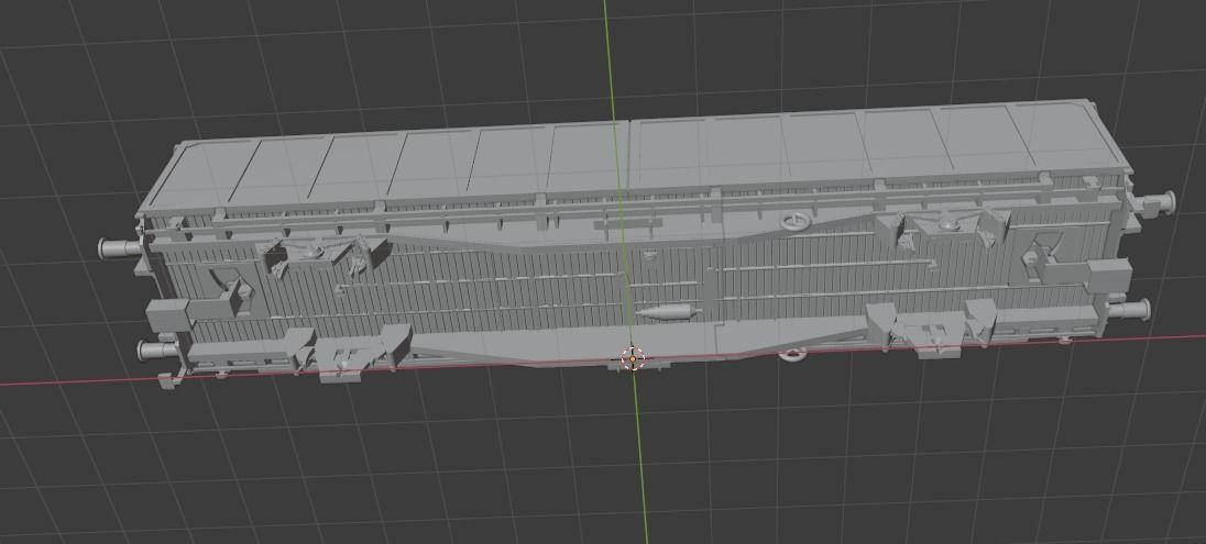 H0 1-87 scale Hbbins 306 freight car 3D print model_5