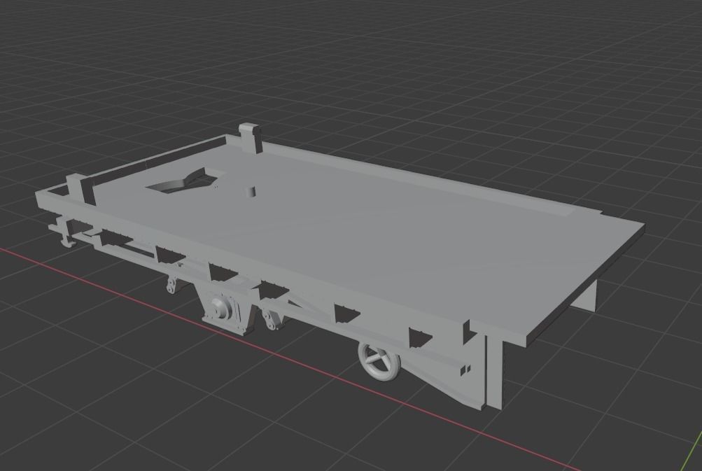 H0 1-87 scale Hbbins 306 freight car 3D print model_8