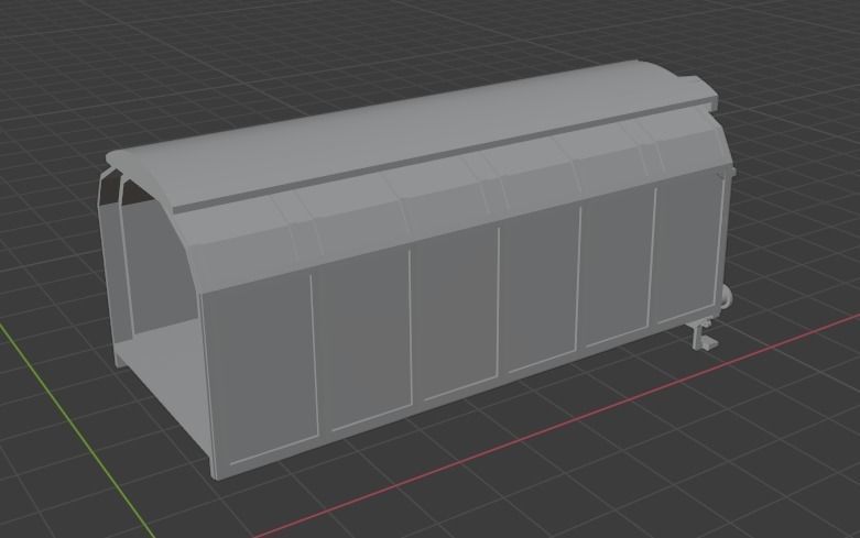 H0 1-87 scale Hbbins 306 freight car 3D print model_12
