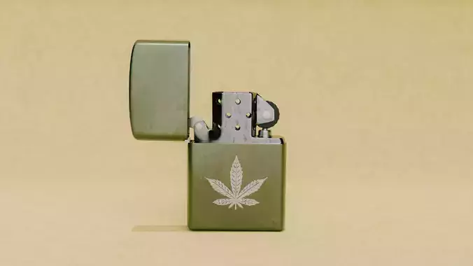 Cannabis Lighter 3D Model