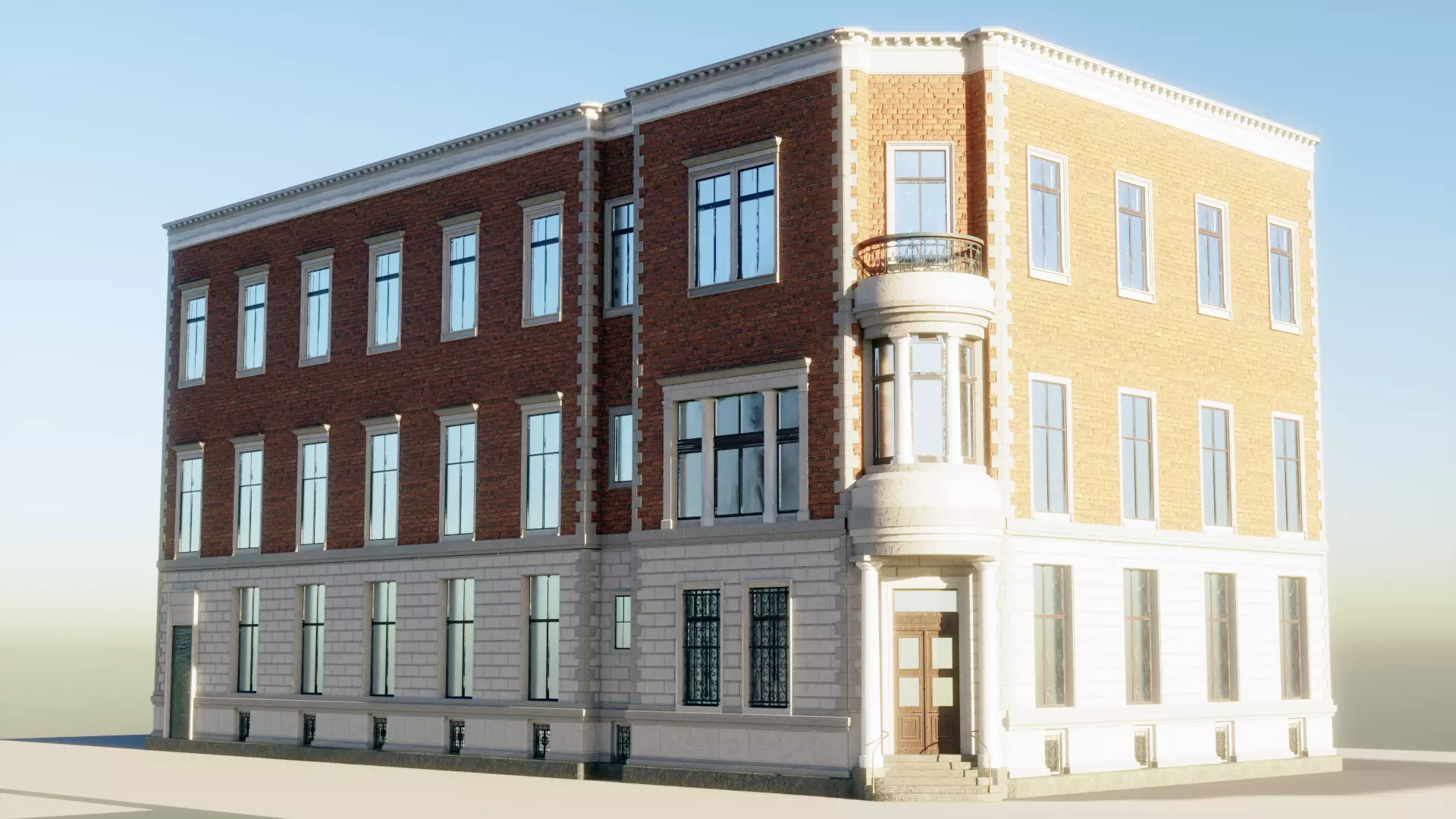 Modular Civic Building Examples 3D model Modular City Building VR / AR / low-poly | CGTrader
