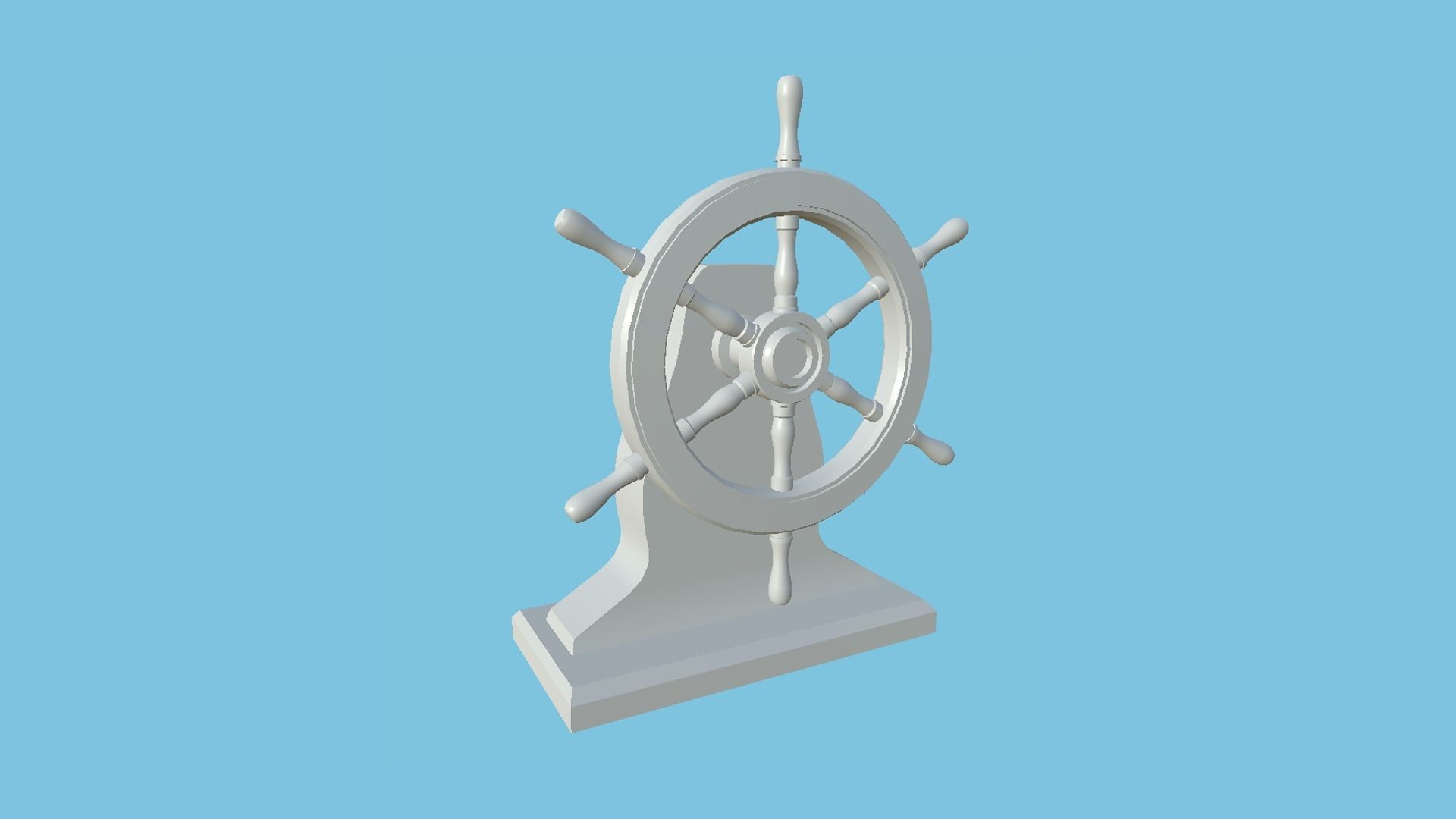 Pirate Ship Wheel 02 - Golden Luxury - Helm Interior Parts Low-poly 3D model_8