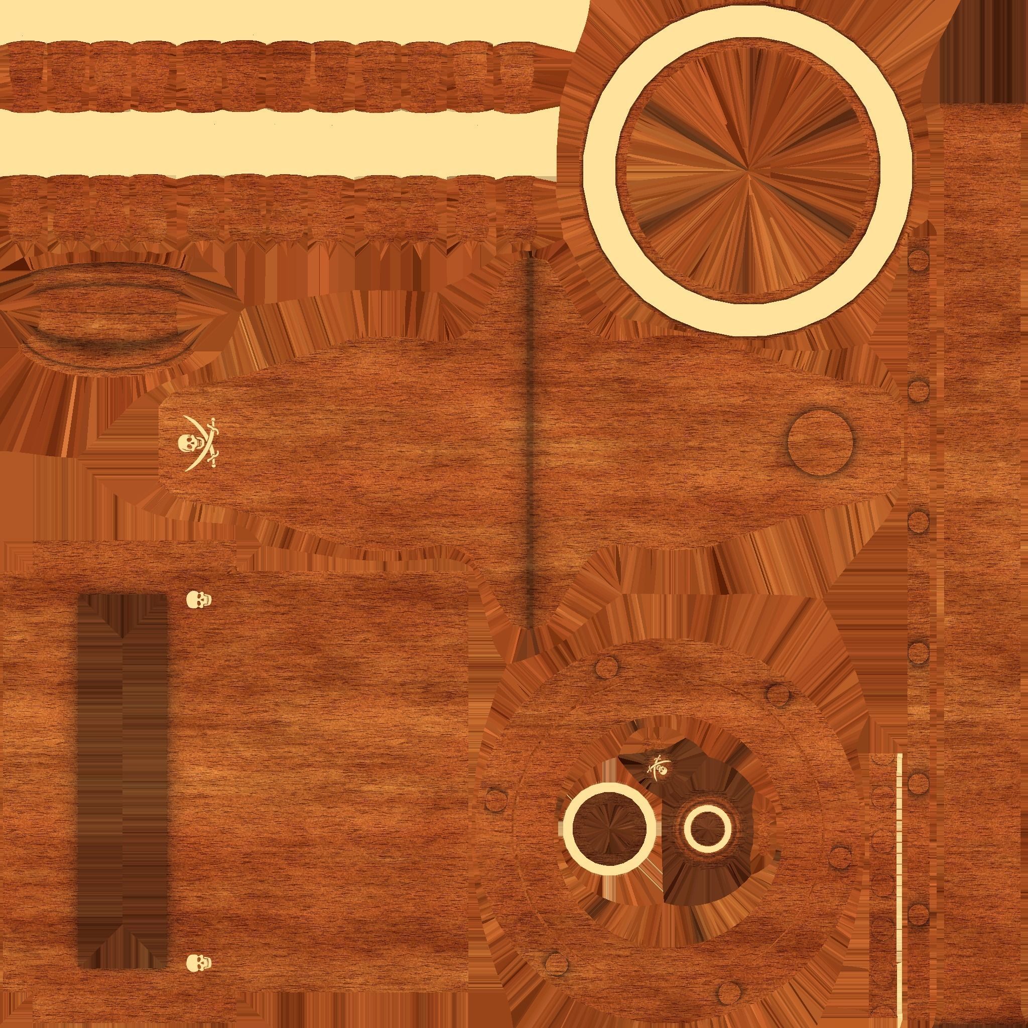 Pirate Ship Wheel 02 - Golden Luxury - Helm Interior Parts Low-poly 3D model_15