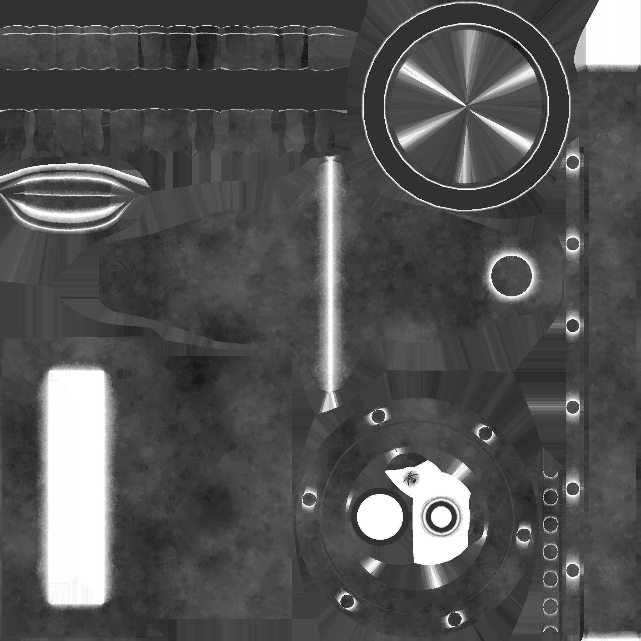 Pirate Ship Wheel 02 - Golden Luxury - Helm Interior Parts Low-poly 3D model_13