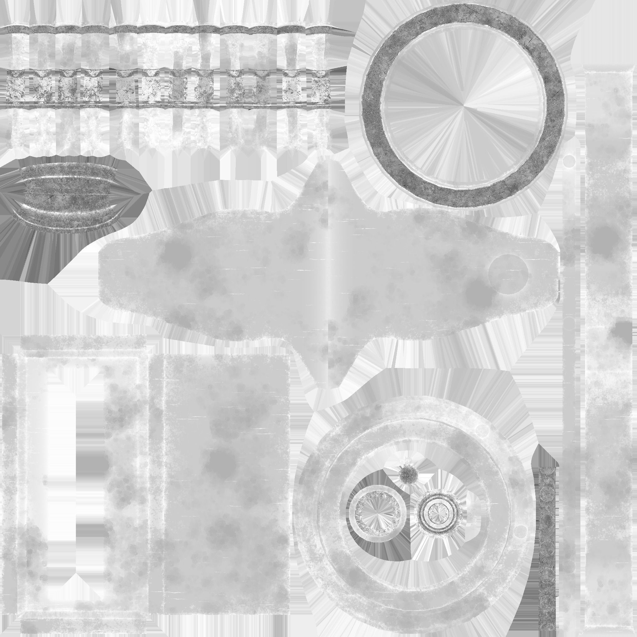 Pirate Ship Wheel 03 - Destroyed Rust - Helm Interior Parts Low-poly 3D model_15