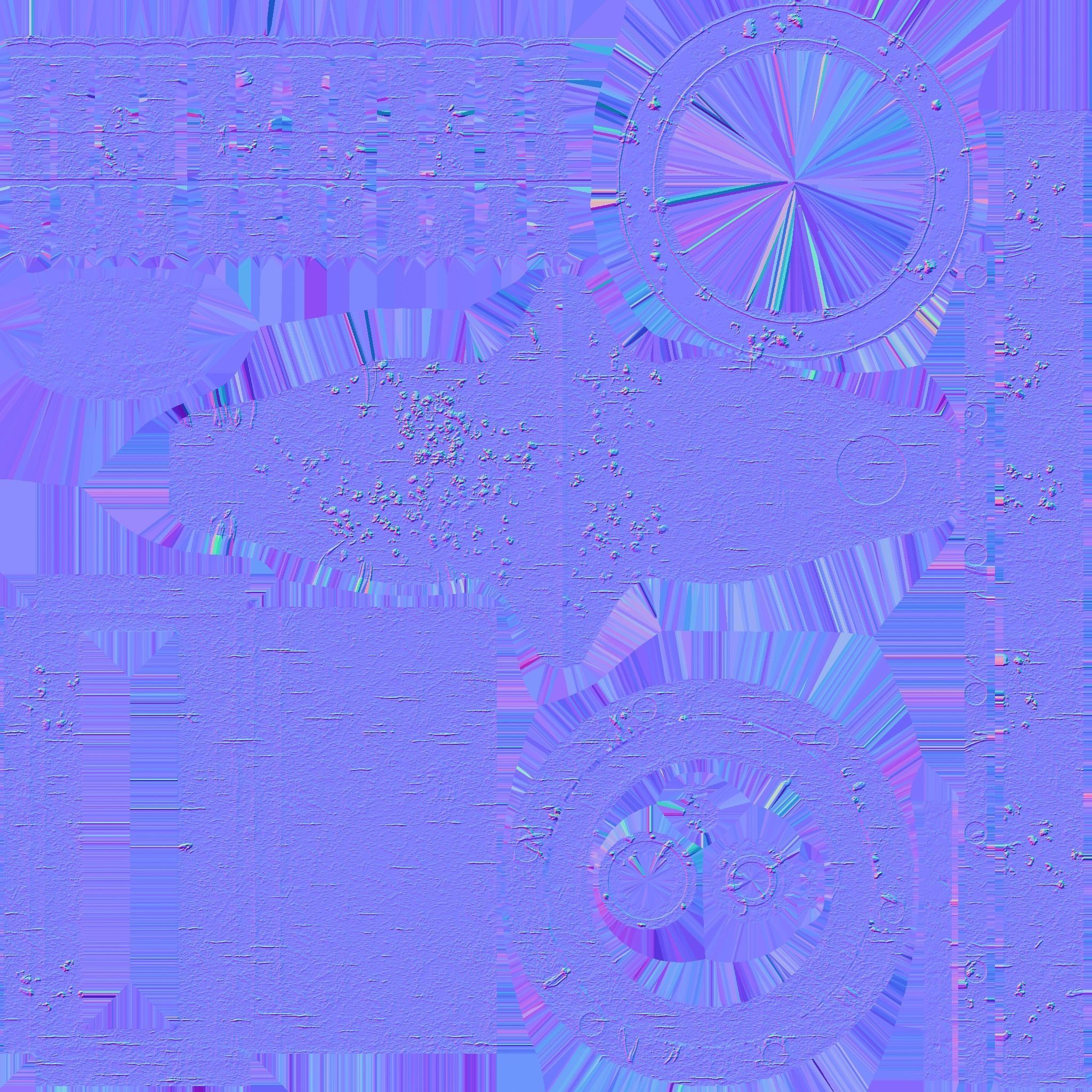 Pirate Ship Wheel 03 - Destroyed Rust - Helm Interior Parts Low-poly 3D model_18