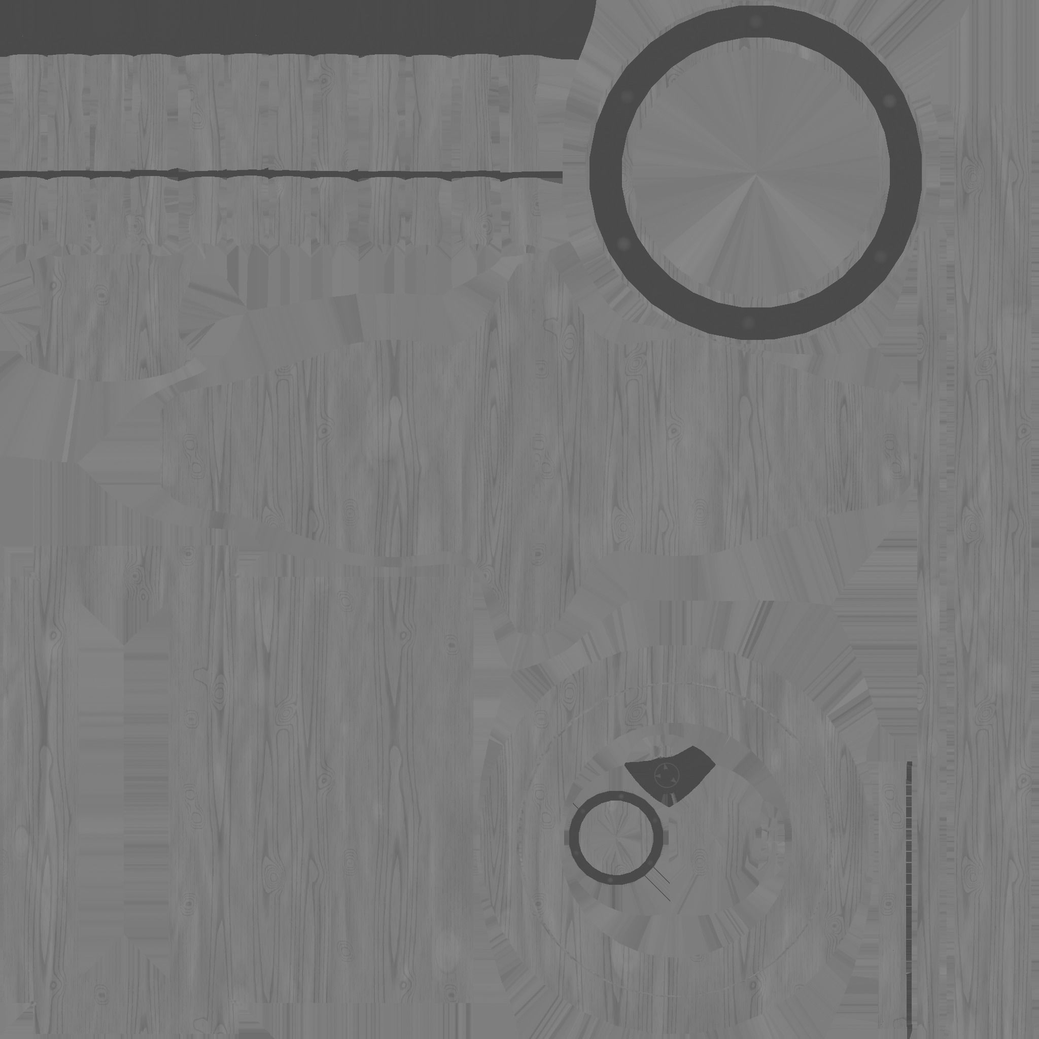 Pirate Ship Wheel 04 - Black Wood - Helm Interior Parts Low-poly 3D model_16