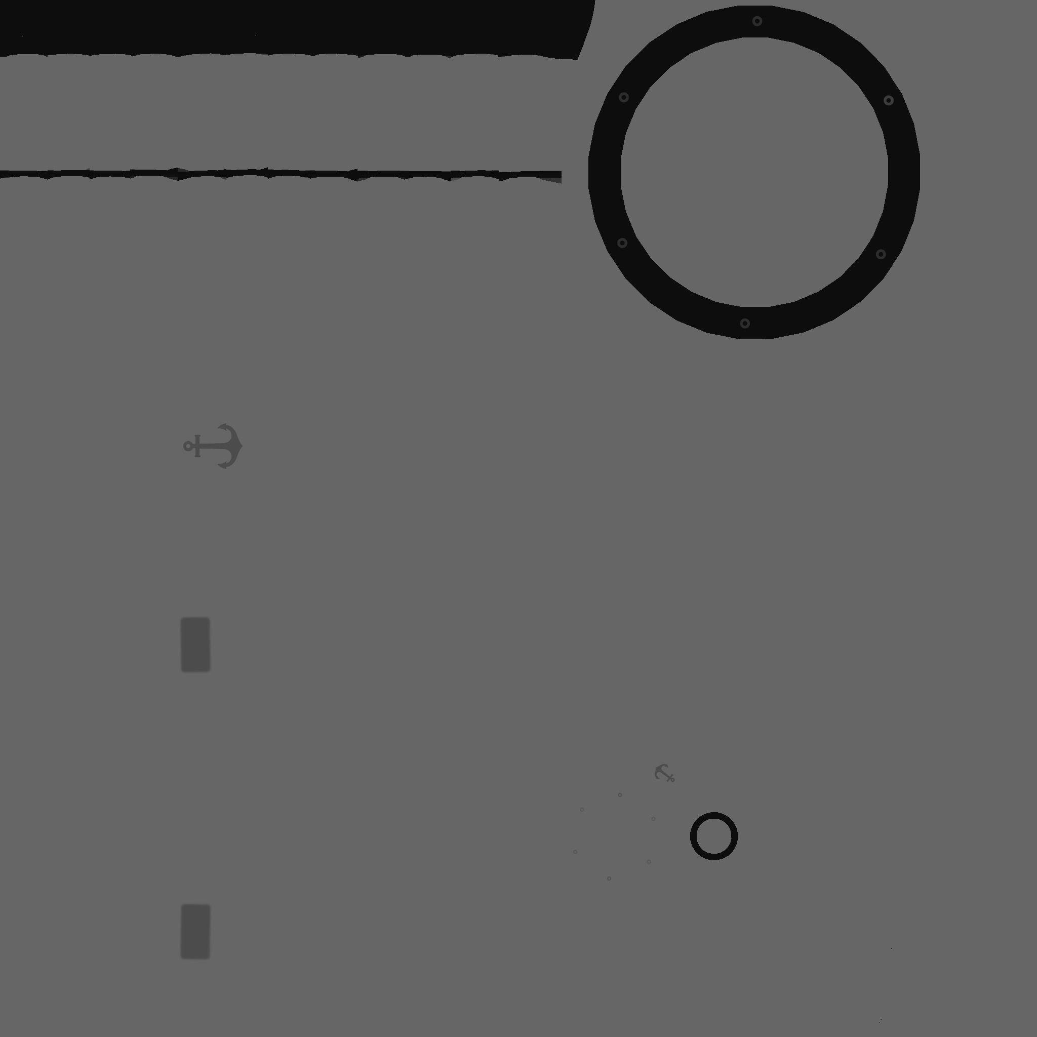 Pirate Ship Wheel 05 - Blue Cartoon - Helm Interior Parts Low-poly 3D model_19