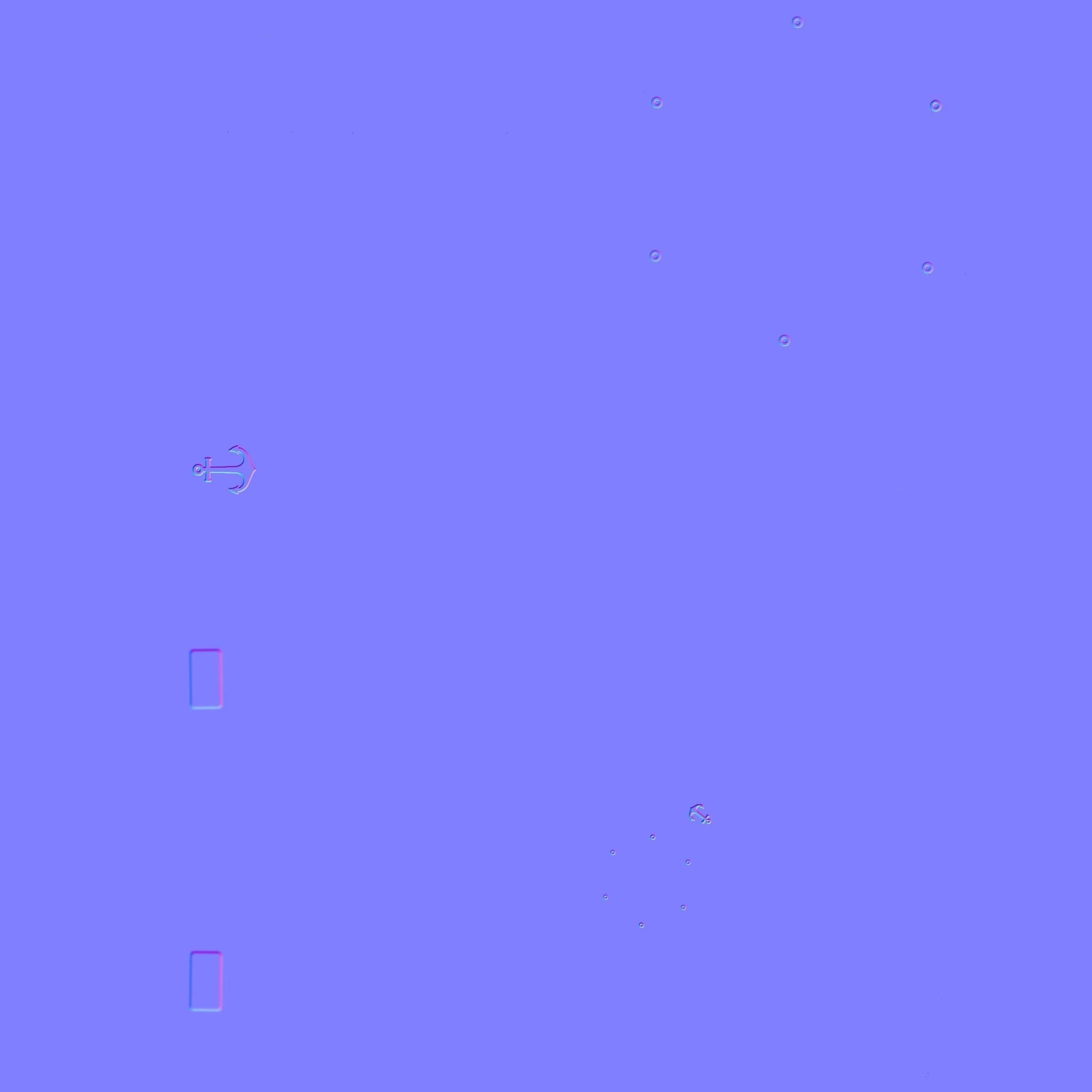 Pirate Ship Wheel 05 - Blue Cartoon - Helm Interior Parts Low-poly 3D model_18