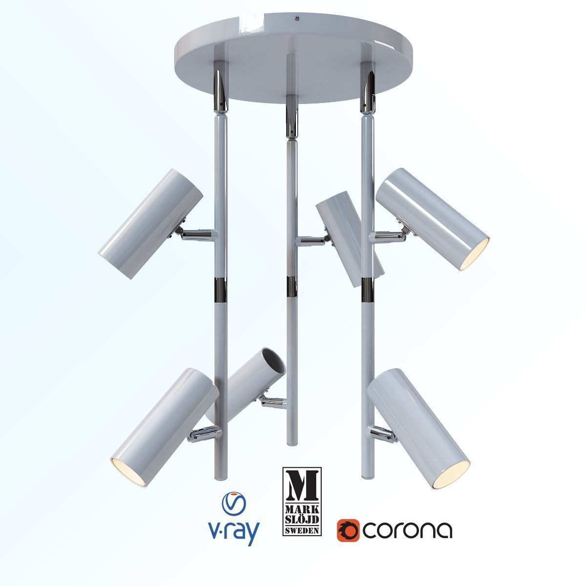 Ceiling lamp  Roma 3D model_0