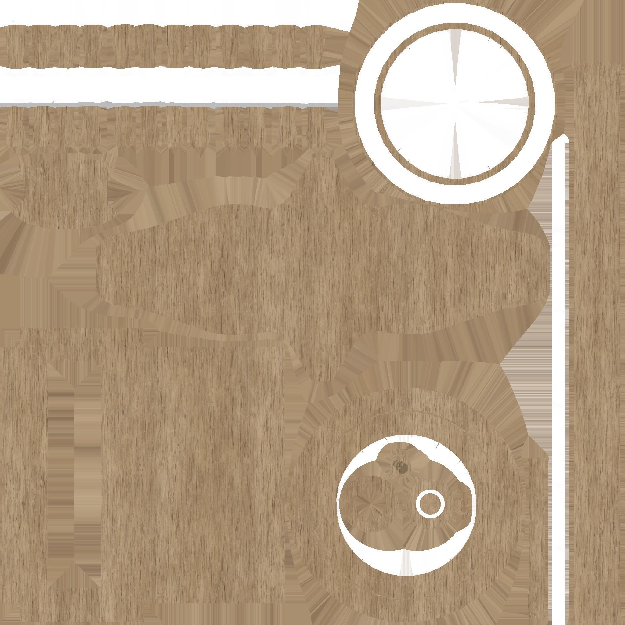 Pirate Ship Wheel 07 - Clear Wood - Helm Interior Parts Low-poly 3D model_16