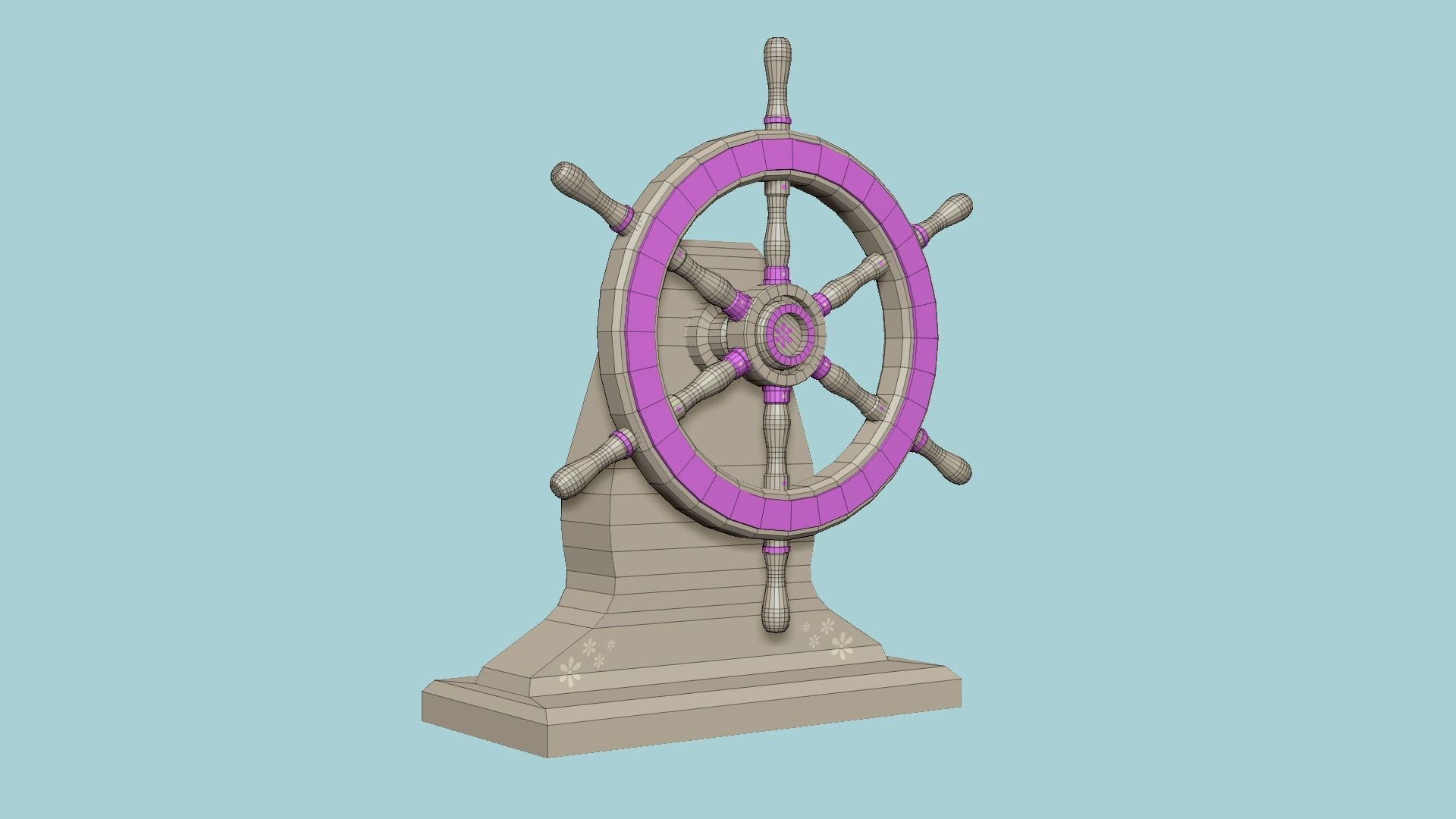 08 Pirate Ship Wheel Collection - Helm Interior Parts _58