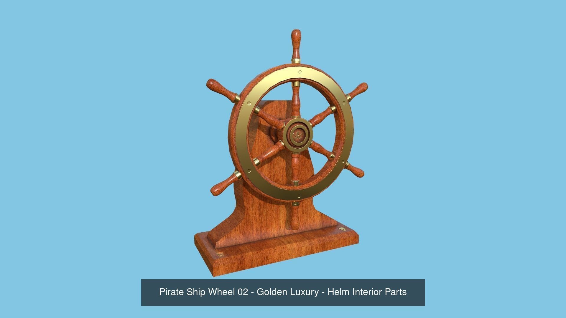 08 Pirate Ship Wheel Collection - Helm Interior Parts _2
