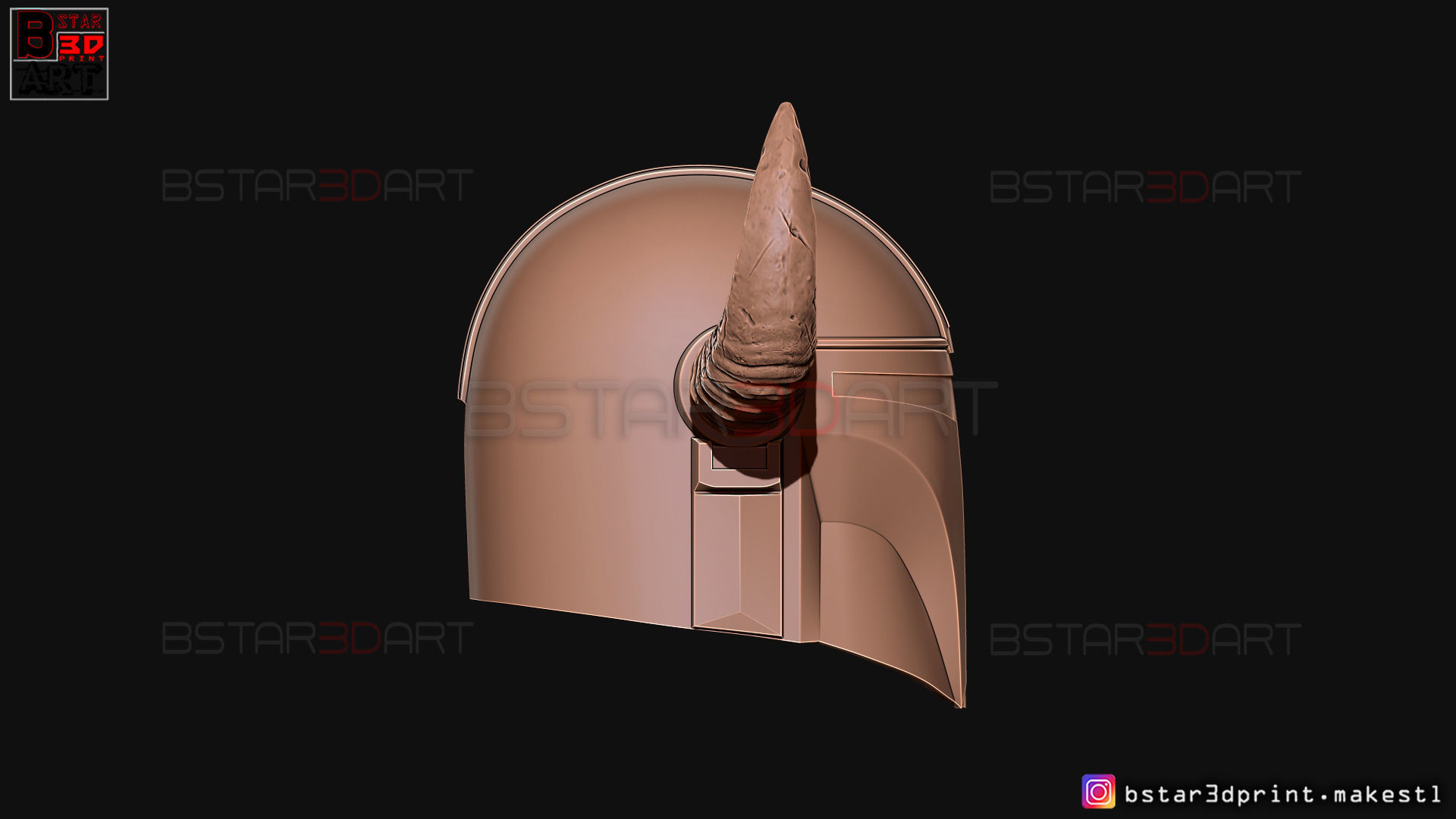 Viking Mandalorian Helmet - Buffalo Horns - High Quality Model 3D print model_18