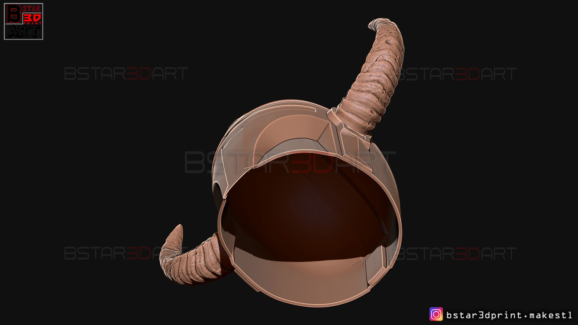 Viking Mandalorian Helmet - Buffalo Horns - High Quality Model 3D print model_20